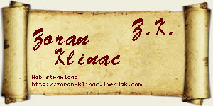 Zoran Klinac vizit kartica